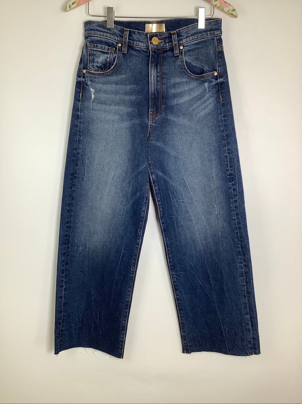 Kut from the Kloth Women's 6 Medium Wash Charlotte Hi-Rise Wide Leg Jeans O3-1